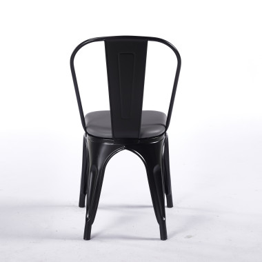 Chaise TOIX Tapissé - Gris - Lot de 4 - Madrid Mobiliario