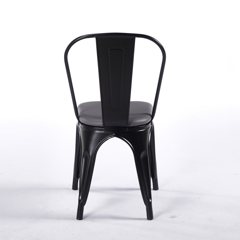 Chaise TOIX Tapissé - Gris - Lot de 4 - Madrid Mobiliario