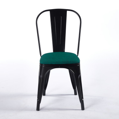 Chaise TOIX Tapissé - Vert - Lot de 4 - Madrid Mobiliario