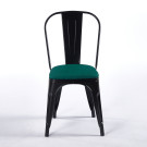 Chaise TOIX Tapissé - Vert - Lot de 4 - Madrid Mobiliario
