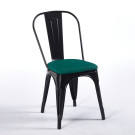 Chaise TOIX Tapissé - Vert - Lot de 4 - Madrid Mobiliario