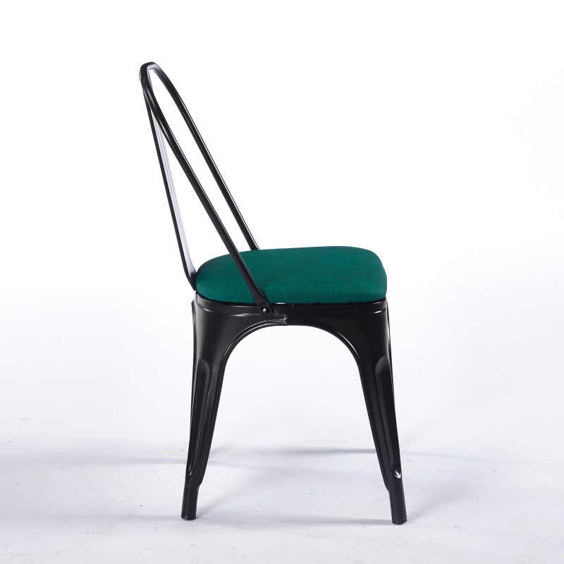 Chaise TOIX Tapissé - Vert - Lot de 4 - Madrid Mobiliario