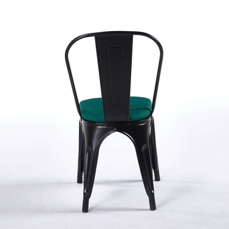 Chaise TOIX Tapissé - Vert - Lot de 4 - Madrid Mobiliario