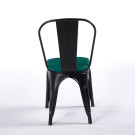 Chaise TOIX Tapissé - Vert - Lot de 4 - Madrid Mobiliario