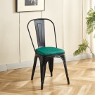 Chaise TOIX Tapissé - Vert - Lot de 4 - Madrid Mobiliario