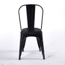 Chaise TOIX Tapissé - Noir - Lot de 4 - Madrid Mobiliario