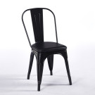 Chaise TOIX Tapissé - Noir - Lot de 4 - Madrid Mobiliario