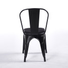 Chaise TOIX Tapissé - Noir - Lot de 4 - Madrid Mobiliario