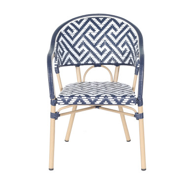 Chaise SEMPORNA - Bleu - Lot de 4 - Madrid Mobiliario