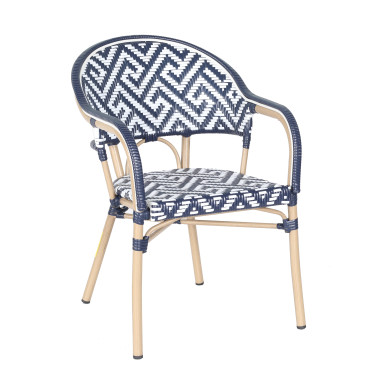 Chaise SEMPORNA - Bleu - Lot de 4 - Madrid Mobiliario