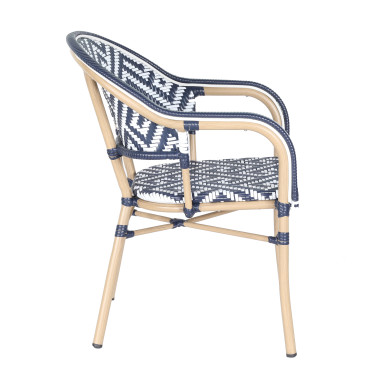 Chaise SEMPORNA - Bleu - Lot de 4 - Madrid Mobiliario