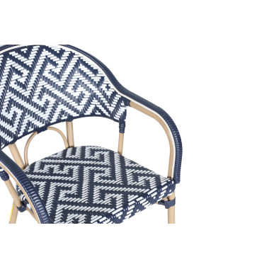 Chaise SEMPORNA - Bleu - Lot de 4 - Madrid Mobiliario