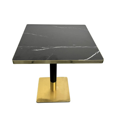 Plateau Multicouche Marbre Noir 70x70 - Madrid Mobiliario