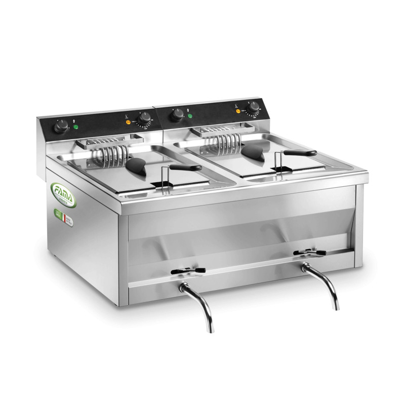 Friteuse 2x12 litres avec robinet - Fama  au meilleur prix sur Restock CHR