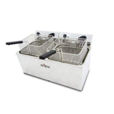 Friteuse électrique - 1212L - Double cuve - Sans robinet - Triphasée - Arilex  au meilleur prix sur Restock CHR