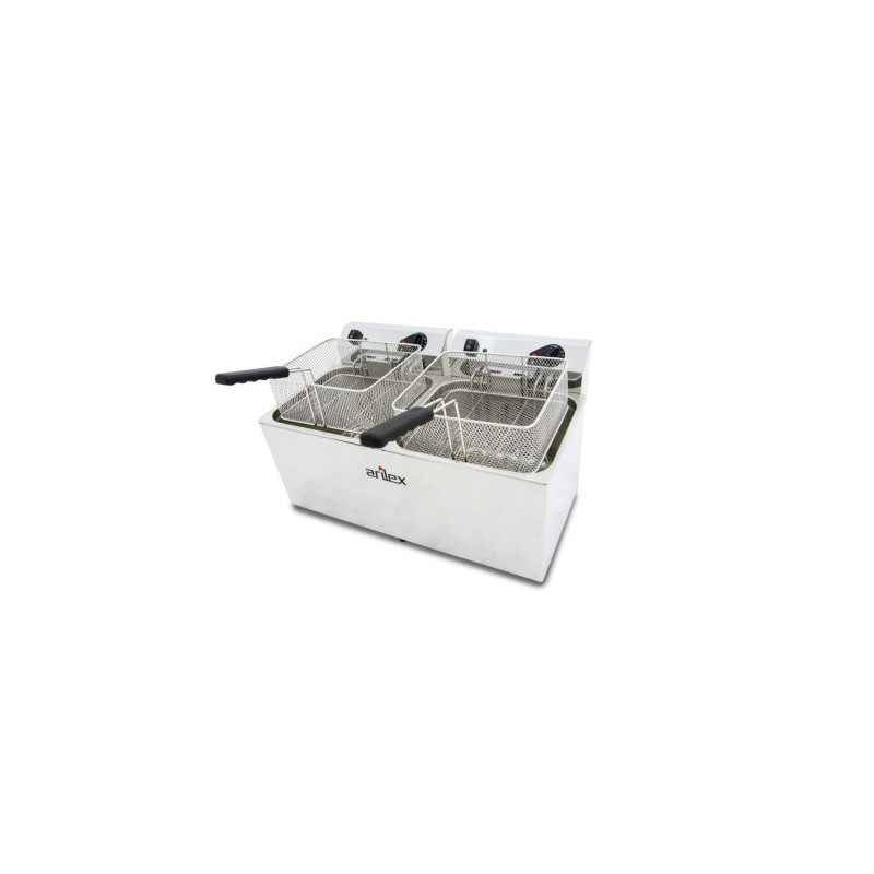 Friteuse électrique - 1212L - Double cuve - Sans robinet - Triphasée - Arilex  au meilleur prix sur Restock CHR