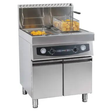 Friteuse gaz avec soubassement 2 x 17 litres  - Casselin  au meilleur prix sur Restock CHR