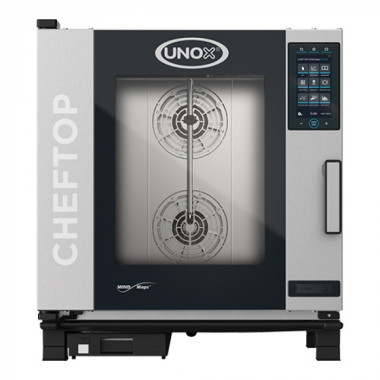 Four à convection mixte 7 niveaux GN1/1 Gaz, WIFI, nettoyage automatique - Unox  au meilleur prix sur Restock CHR