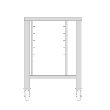 Table à roulettes pour cuiseur à vapeur 5X 2/3 GN - Maxima  au meilleur prix sur Restock CHR