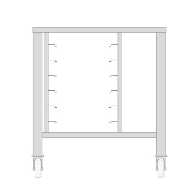 fin de série Table à roulettes pour Steamer 3X  4X 1/1 GN - Maxima  au meilleur prix sur Restock CHR