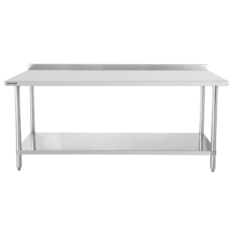 Table de travail inox avec dosseret et étagère - 1200x600 mm - Casselin  au meilleur prix sur Restock CHR