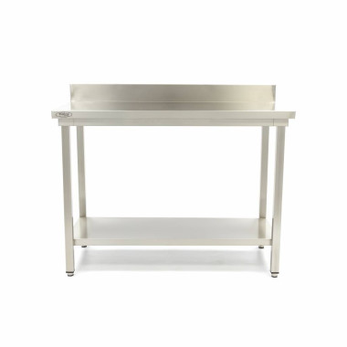 Table en acier inoxydable - 160 x 60 cm - Hauteur réglable - avec dosseret - Maxima  au meilleur prix sur Restock CHR