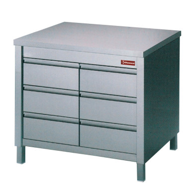 Table armoire avec 6 tiroirs GN 1 / 1 - Diamond  au meilleur prix sur Restock CHR