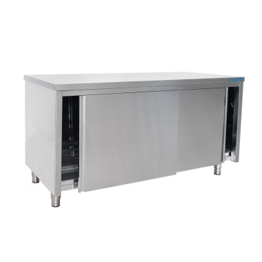 Armoire inox - 1000x600x850mm - Porte coulissante - Étagère réglable - Saro  au meilleur prix sur Restock CHR