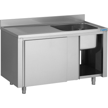 Meuble Sous-Évier - 1200x700x850mm - 1 Bac Droite - Portes Coulissantes - Saro  au meilleur prix sur Restock CHR