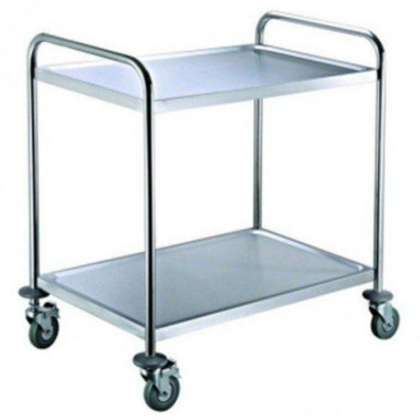 Chariot de Service - Inox - 2 Niveaux - 30kg/Étagère - Beckers  au meilleur prix sur Restock CHR