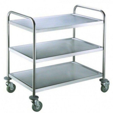 Chariot de Service - Inox - 3 Niveaux - 30kg/Étagère - Beckers  au meilleur prix sur Restock CHR