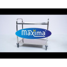 Chariot de service en acier inoxydable - 2 étagères - Maxima  au meilleur prix sur Restock CHR