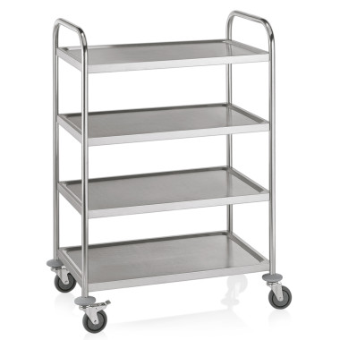 Chariot de service 85 x 53 x 125 cm 4 tablettes inox CARGO professionnel - Was Germany  au meilleur prix sur Restock CHR