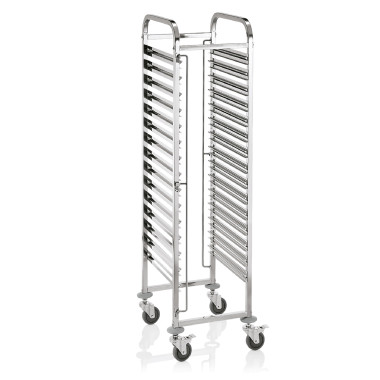 Chariot à glissières 55 x 42,5 x 171 cm EN 15 à 30 plateaux 53 x 37 cm inox CANTINA professionnel - Was Germany  au meilleur pri