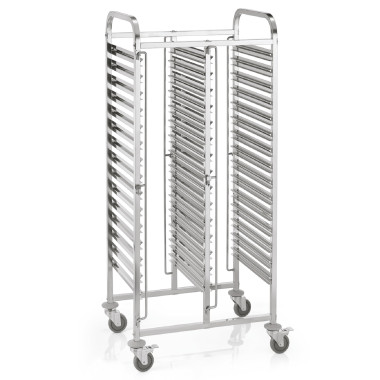 Chariot à glissières double 55 x 74 x 171 cm GN 1/1 30 bacs ou 60 plateaux inox CANTINA professionnel - Was Germany  au meilleur
