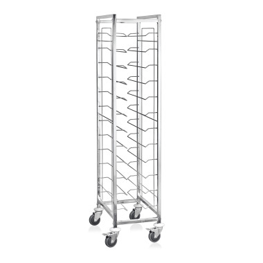 Acier inox chrome-nickel Chariot à plateaux 60 x 39 x 180 cm 12 x GN 1/1 inox professionnel - Was Germany  au meilleur prix sur 