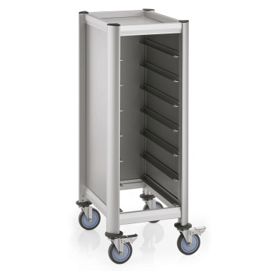 Chariot à plateaux 60,5 x 44,5 x 125 cm 7 x GN 1/1 argent MDF aluminium MENSA professionnel - Was Germany  au meilleur prix sur 