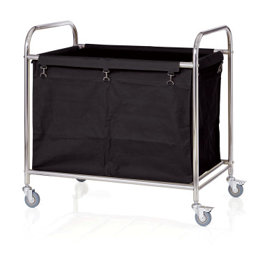 Acier inoxydable, Nylon, Chromé Chariot à linge 90 x 55 x 90 cm noir inox époxy nylon professionnel - Was Germany  au meilleur p