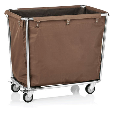 Acier inox chrome-nickel, polyester Chariot à linge 95 x 60 x 85 cm beige inox polyester professionnel - Was Germany  au meilleu