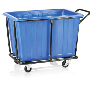 Acier, polyethylene, Thermolaqué Chariot à linge 118 x 72 x 82 cm 330 ltr acier époxy polyéthylène professionnel - Was Germany  