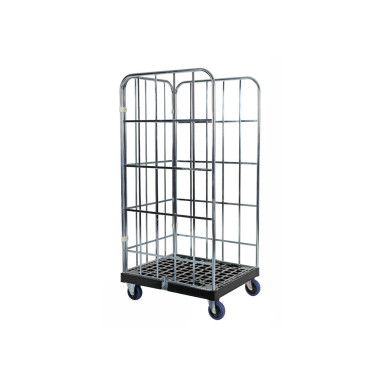 Chariot transport - Base HDPE - 3 parois - 500kg - 682x815x1678mm - RW 3 - Saro  au meilleur prix sur Restock CHR