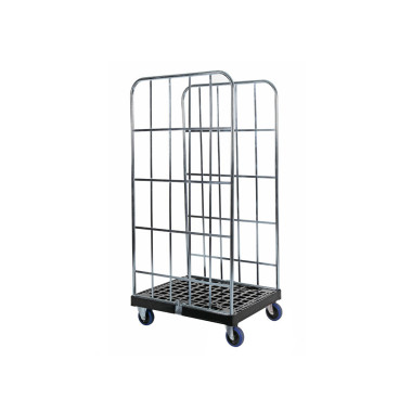 Chariot transport - Base HDPE - 2 parois - 500kg - 682x815x1678mm - RW 2 - Saro  au meilleur prix sur Restock CHR