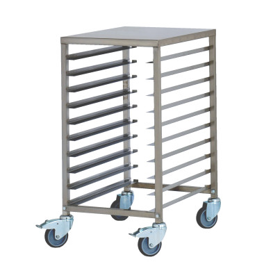 Chariot boulangerie - Inox - 10 niveaux - 600x400mm - 180kg - 463x615x900mm - TW 60/40L - Saro  au meilleur prix sur Restock CHR