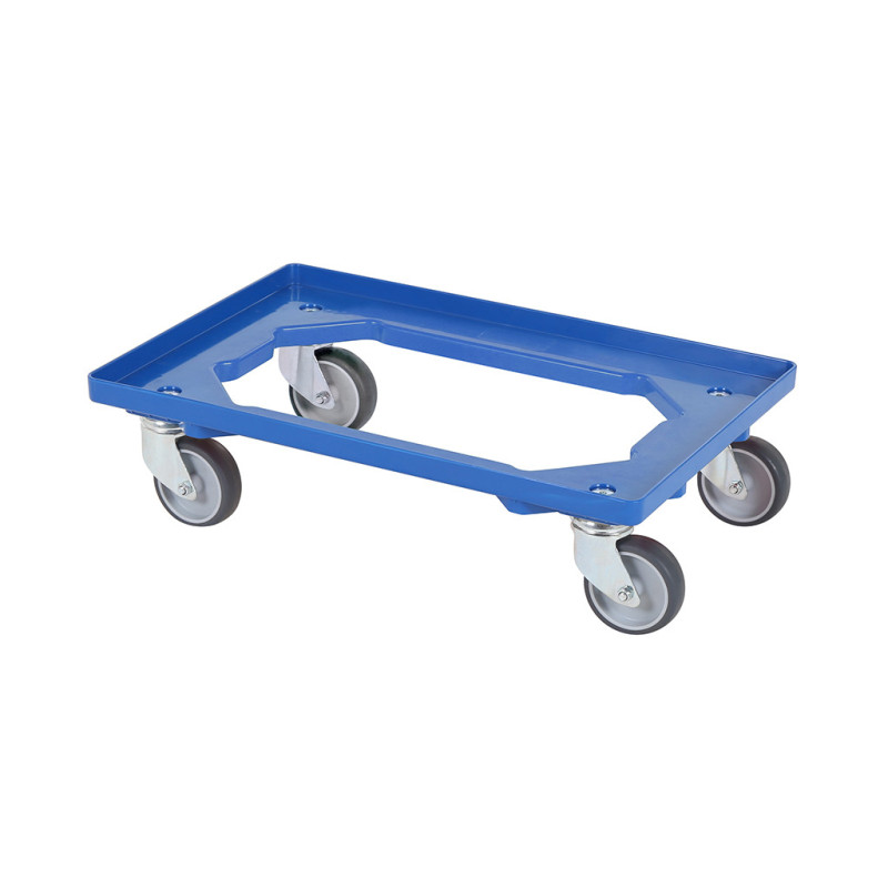 Chariot transport - Plastique - 250kg - 600x400x87mm - Bleu - TR - Saro  au meilleur prix sur Restock CHR