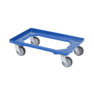 Chariot transport - Plastique - 250kg - 600x400x87mm - Bleu - TR - Saro  au meilleur prix sur Restock CHR