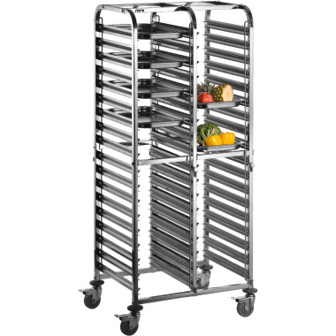 Chariot boulangerie - Inox - 36 niveaux - 600x400mm - 300kg - 880x600x1735mm - LIAM DUO - Saro  au meilleur prix sur Restock CHR