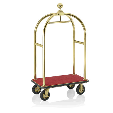 Chariot à bagages 112 x 60 x 190 cm titane doré moquette rouge DRIFT professionnel - Was Germany  au meilleur prix sur Restock C