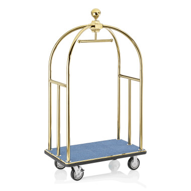 Chariot à bagages 112 x 60 x 185 cm titane doré moquette bleue UNITY professionnel - Was Germany  au meilleur prix sur Restock C