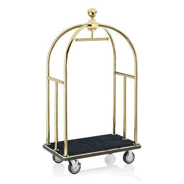 Chariot à bagages 112 x 60 x 185 cm titane doré moquette noire UNITY professionnel - Was Germany  au meilleur prix sur Restock C
