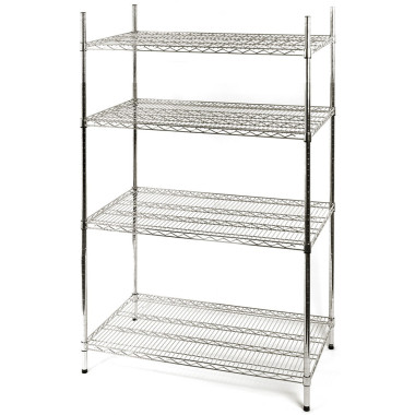 Étagère chromée, 4 étagères, pliable, 1525x610x1800 mm - Stalgast  au meilleur prix sur Restock CHR